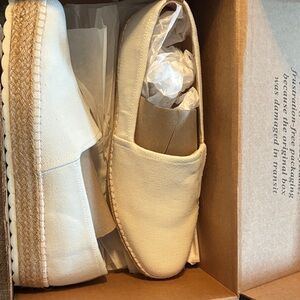 Dr. Scholl's Canvas Espadrille Flats in Cream
